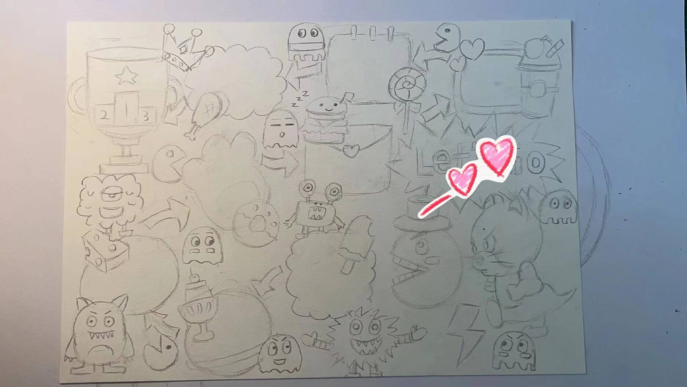 吃豆豆,大富翁数学闯关游戏设计,数学闯关画 这张作品设计的是一个