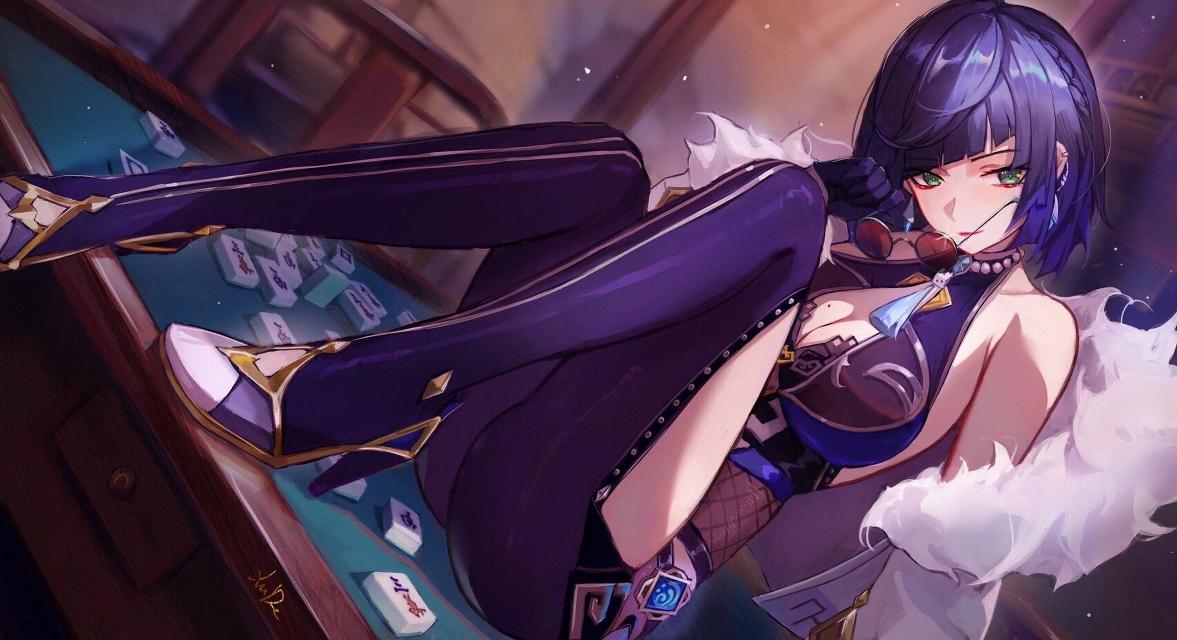 【夜兰(夜阑 兰生幽谷)】特辑 原神 二次元游戏动漫女生图片壁纸背景