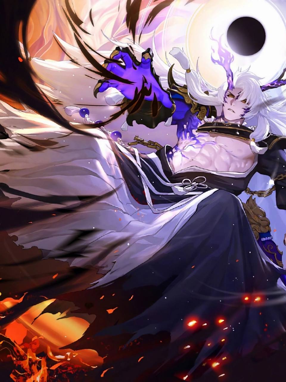 阴阳师插画|9595炼狱茨木童子9595 呜呜呜苗苗!茨苗苗!