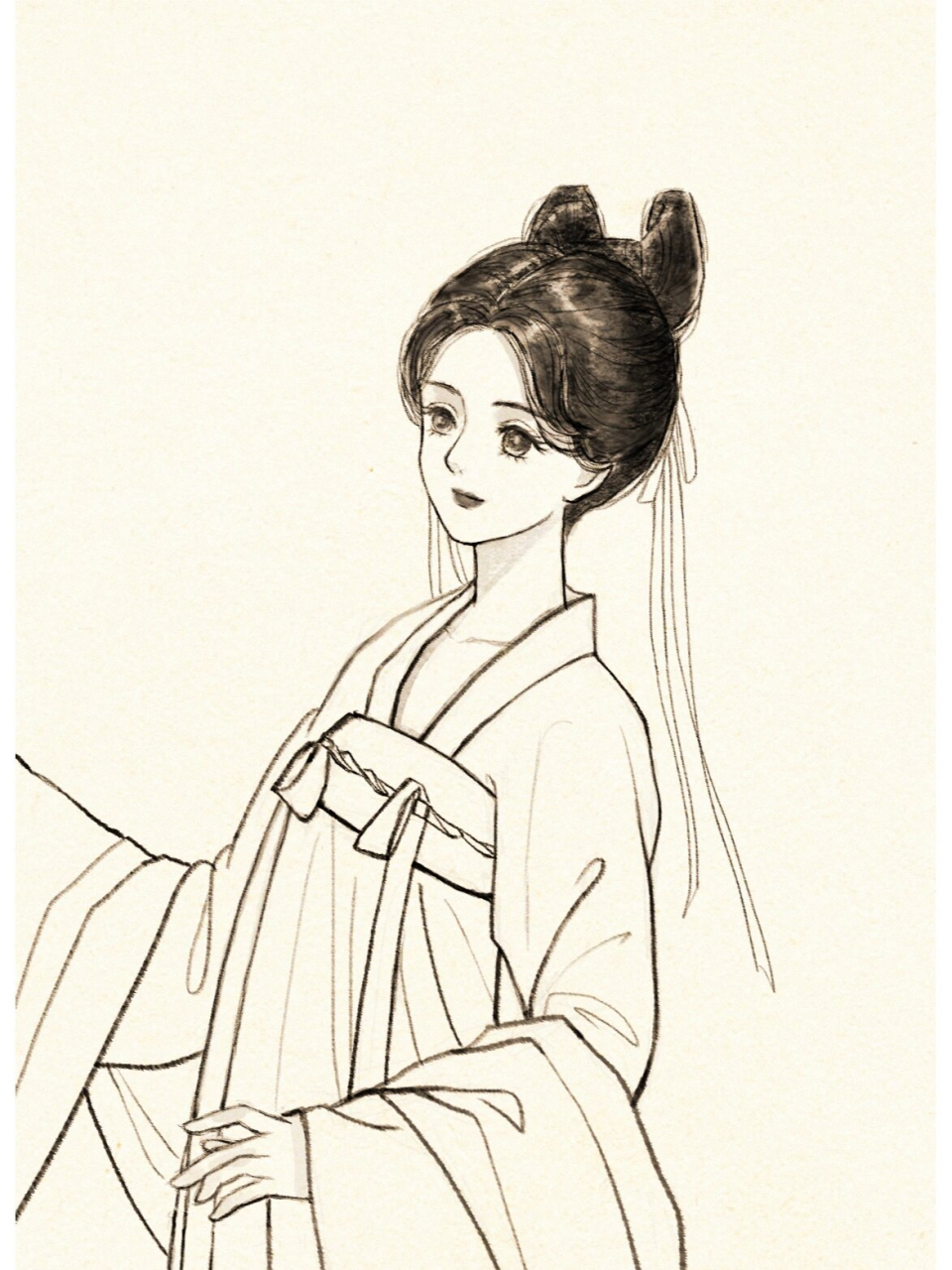 唐制汉服 板绘国风人物速涂