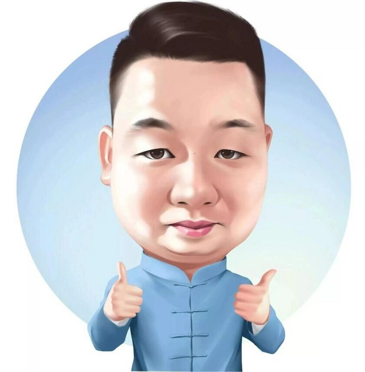 成功人士,老板大叔必备头像,很有老板风范 男士手绘头像夸张生动又