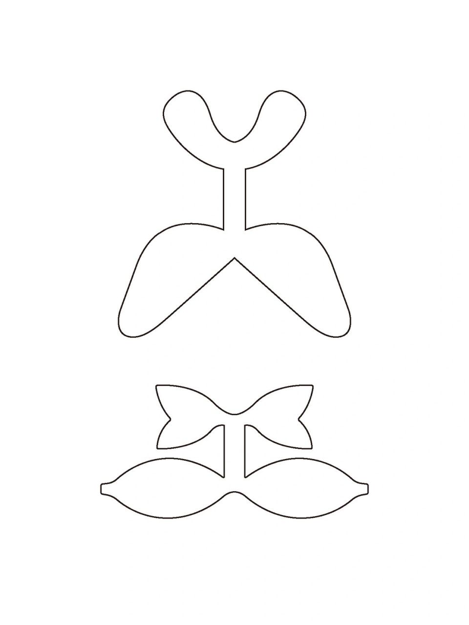 不织布手工|蝴蝶结96(附图纸教程) 两种蝴蝶结的图纸分享,图纸和