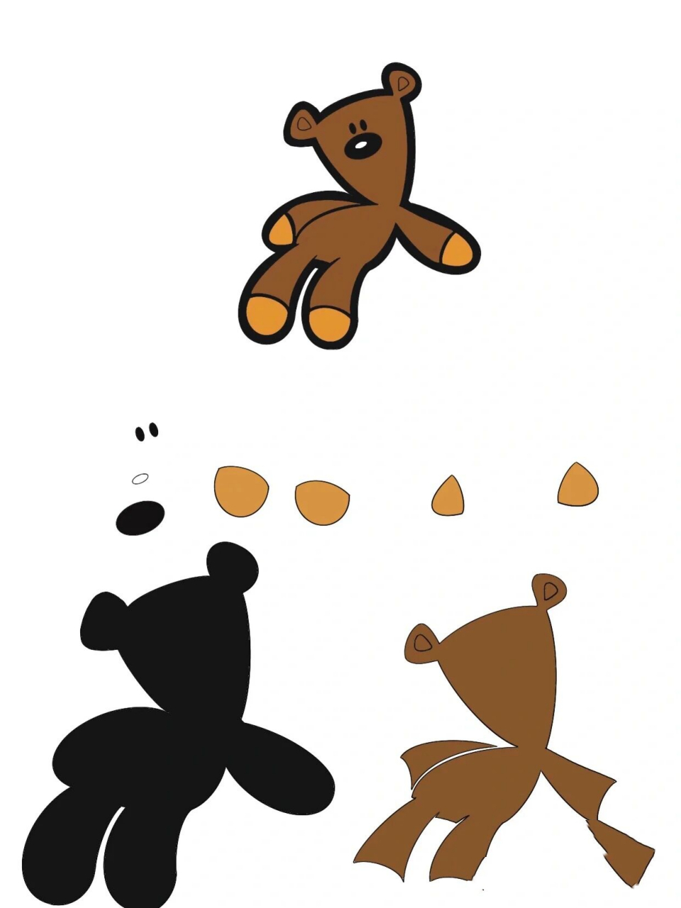 憨豆先生的泰迪小熊02 不织布 图纸来源是 mao艺术商店