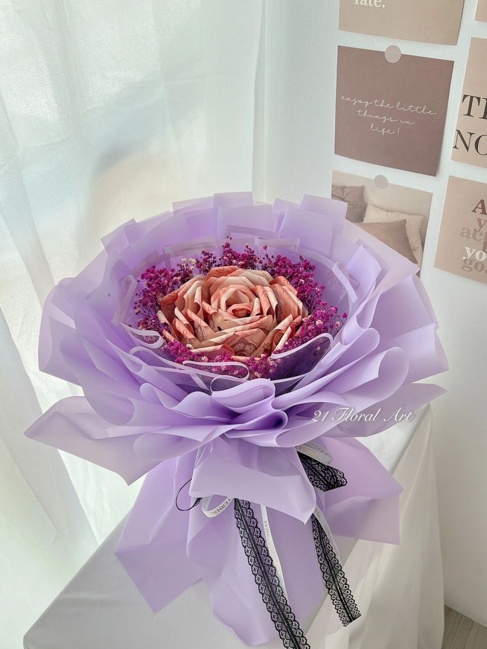 钱花束紫色系 (内有20张 )