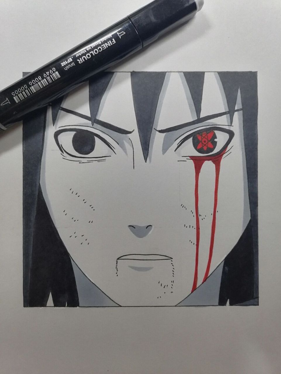 佐助过程 #手绘教程# #火影忍者# #佐助