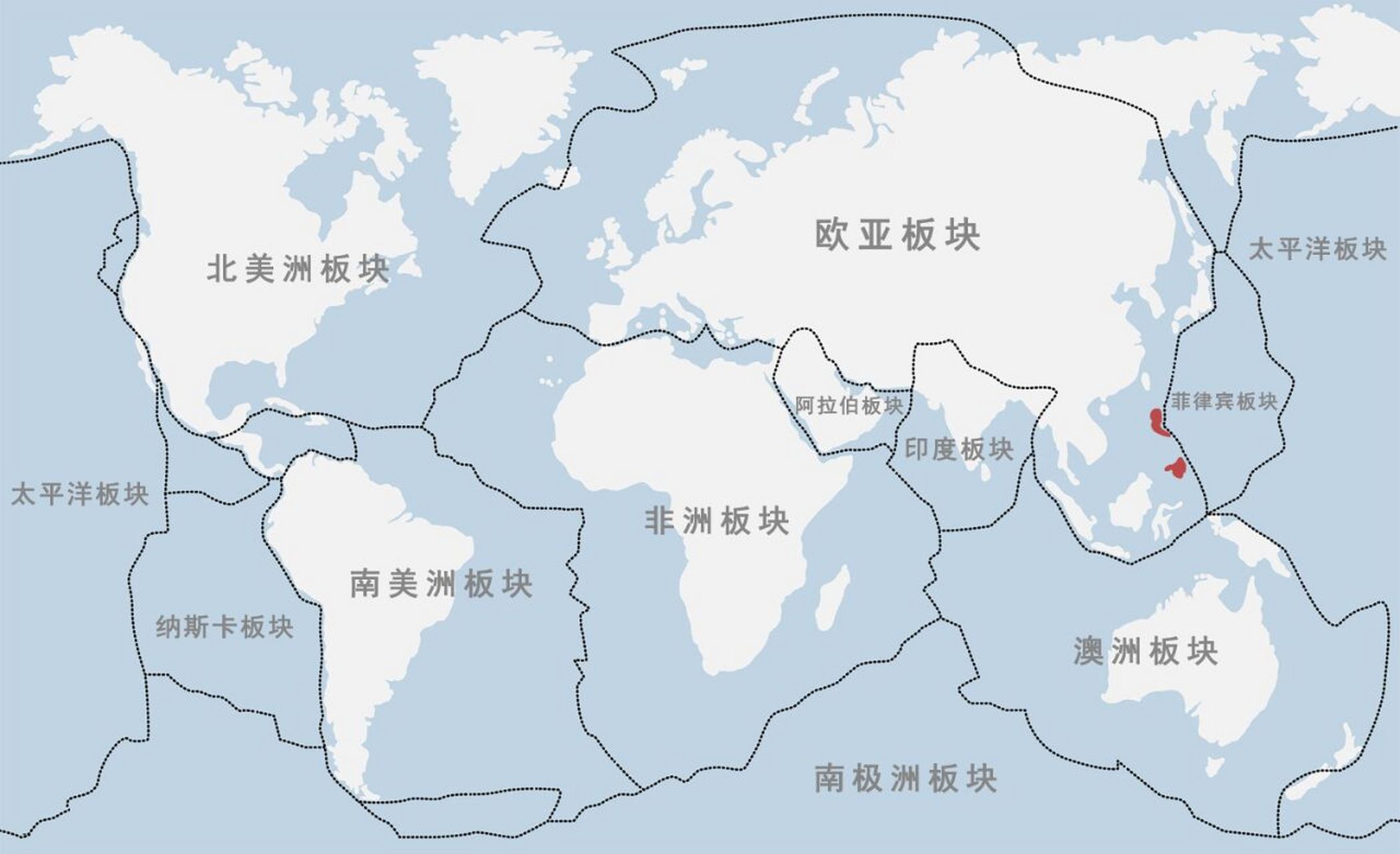 世界四大板块地图图片