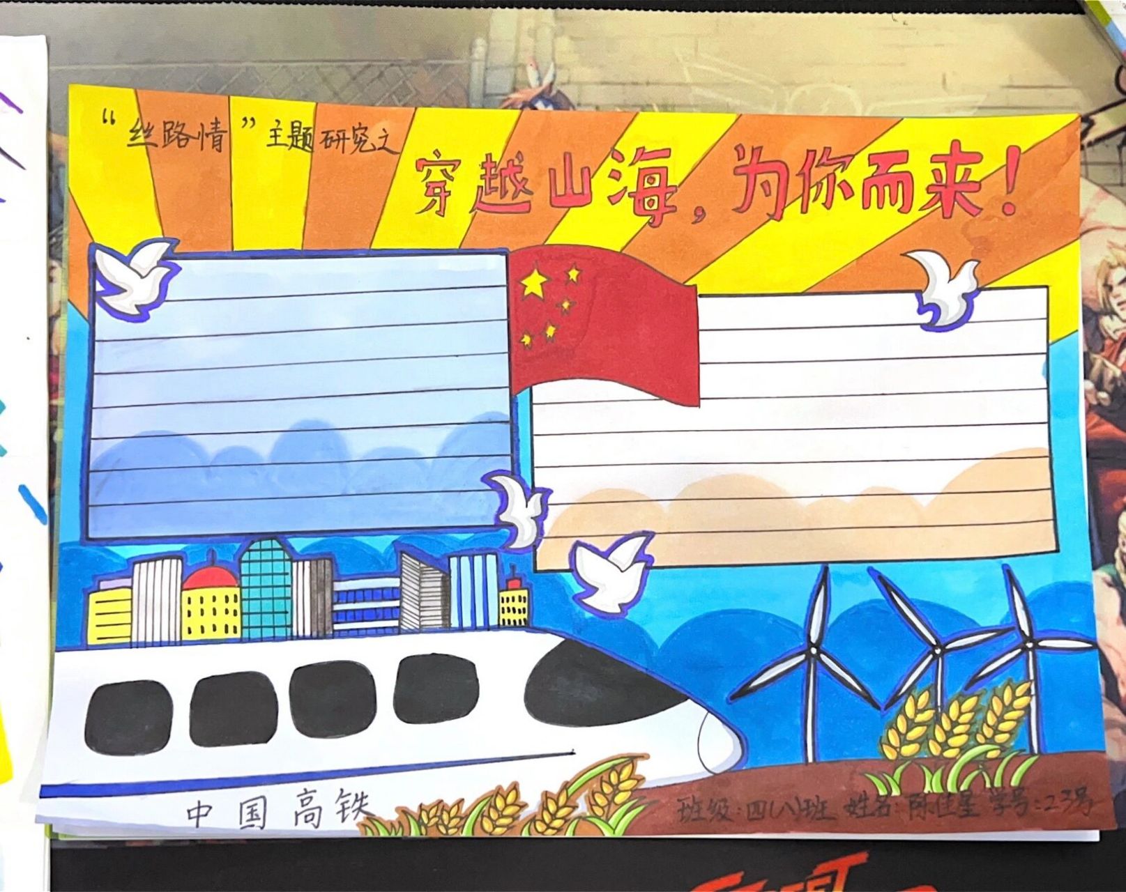 列车08主题手抄报(临摹) 列车08主题手抄报(临摹)