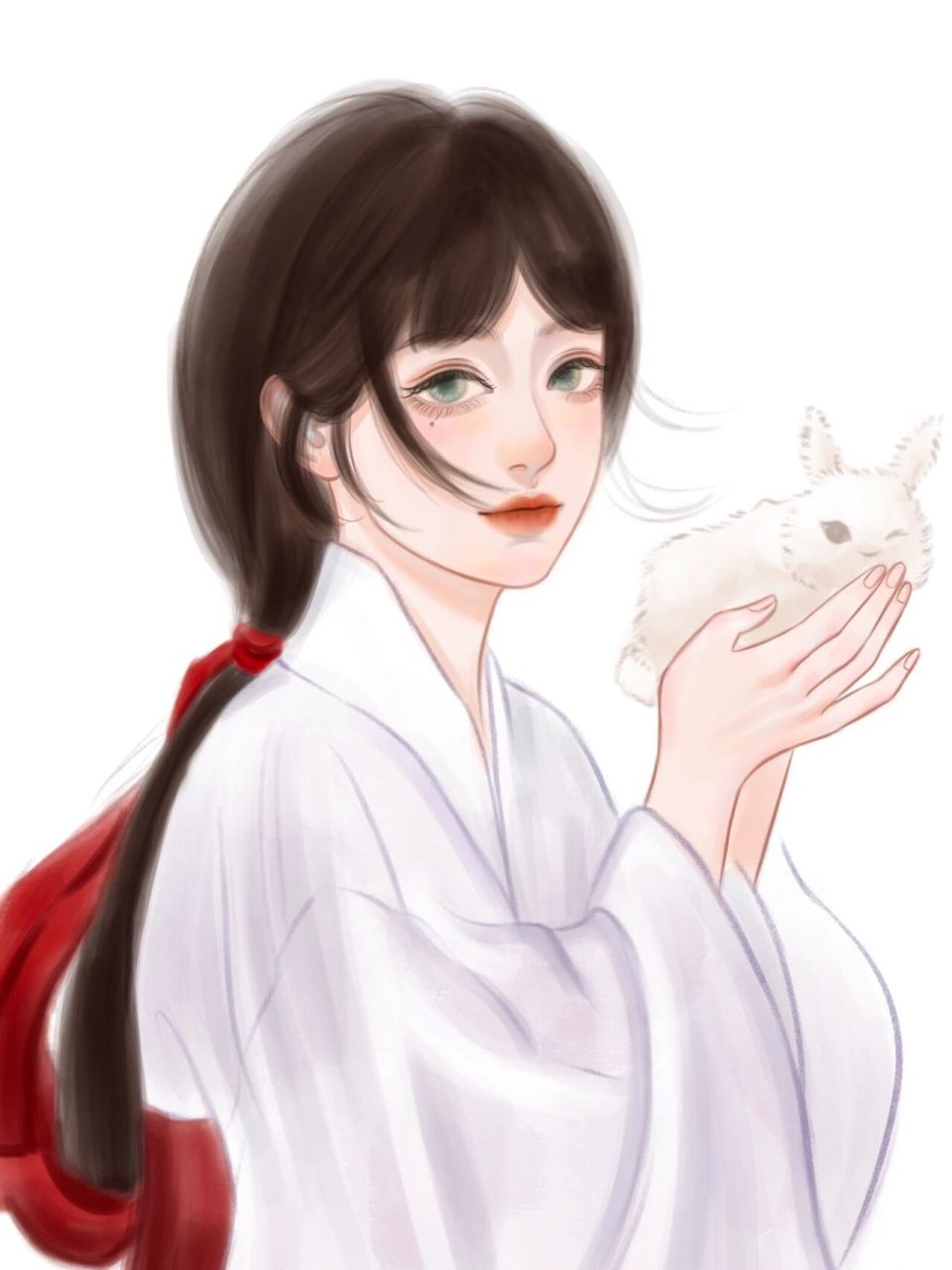 手绘头像/神明少女/我与神明画押(步骤) 我与神明画押,赌你心动一刹