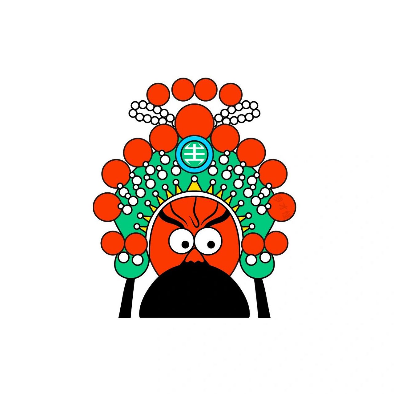 这次画了16组京剧头像,你能认出哪个人物呢?