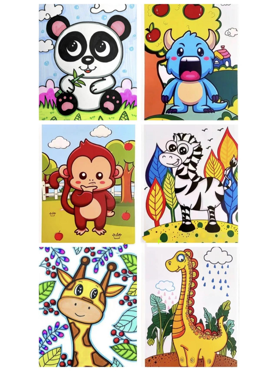 儿童创意画 可爱的小动物(附大图) 儿童创意画 可爱的小动物(附大图)