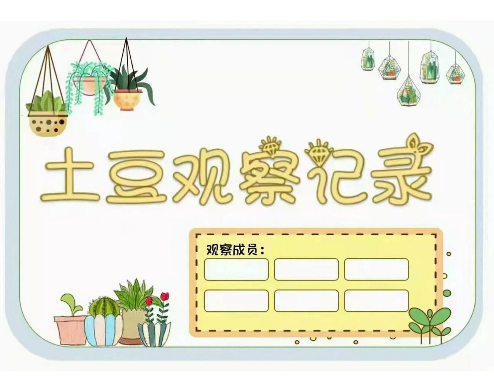 幼儿园种植调查表模板图片