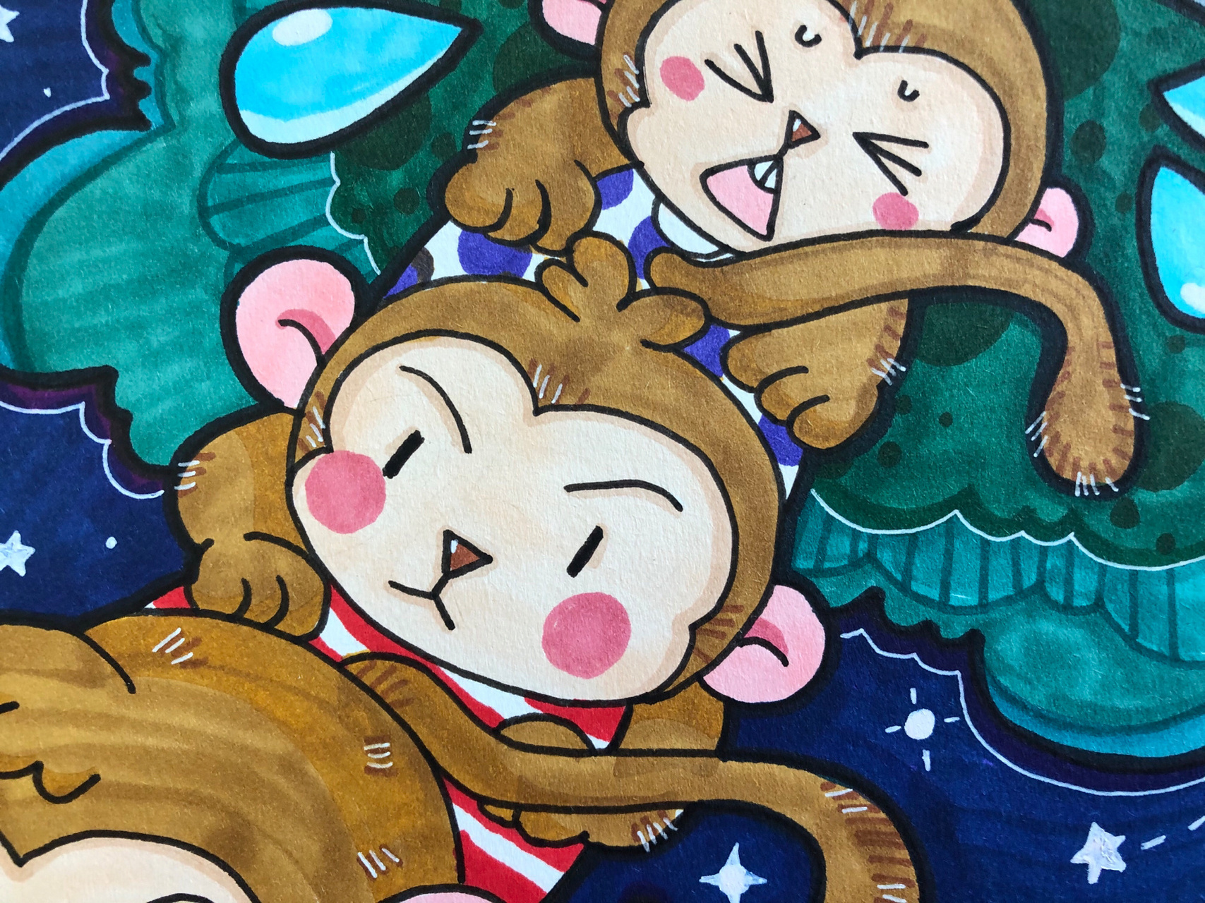 7715简介 :以井底的青蛙90为视角,仰视猴子捞月的画面!