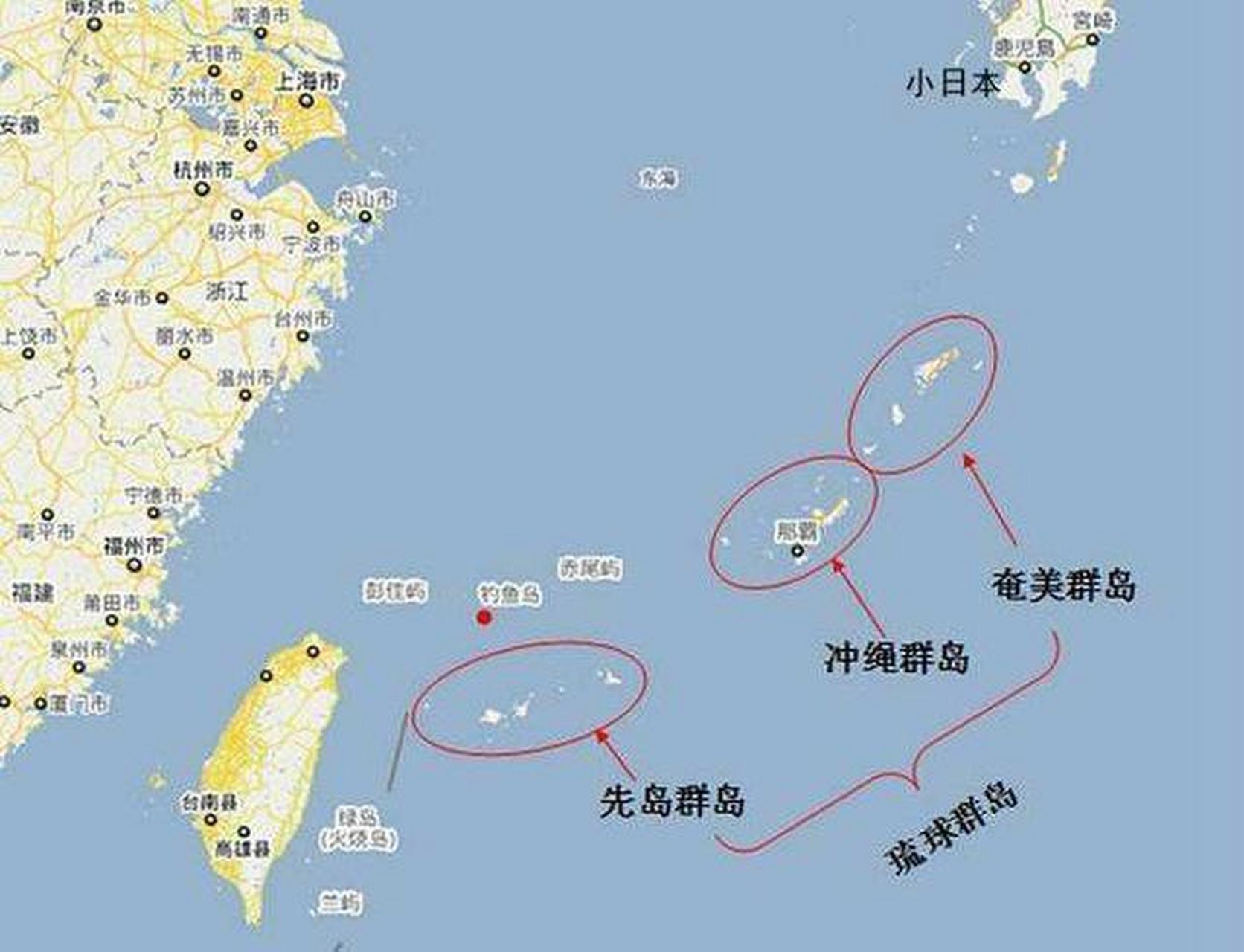 琉球岛地图位置图片