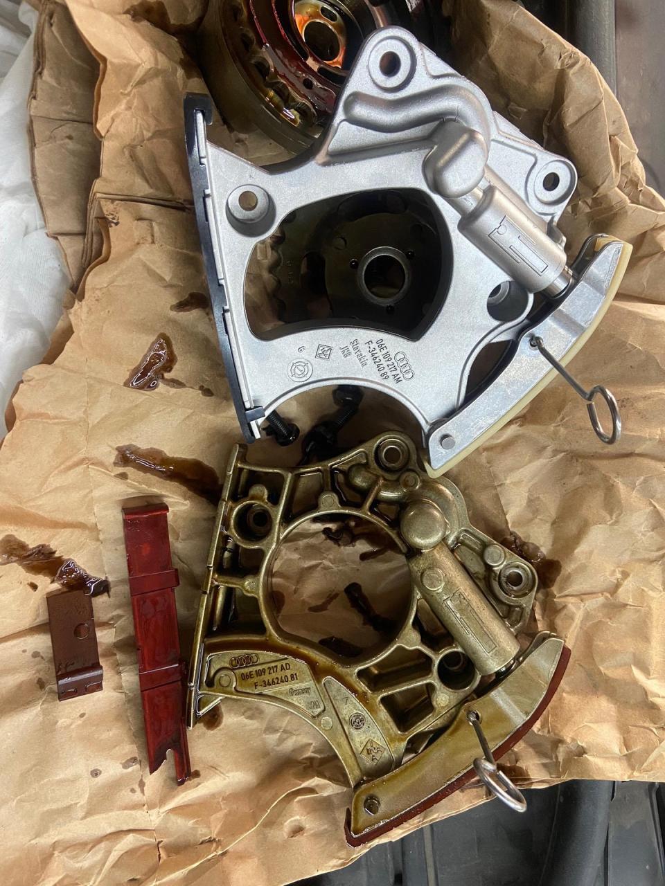 途锐  卡宴  q7解决冷车启动链条哒哒响问题更换链条涨紧器