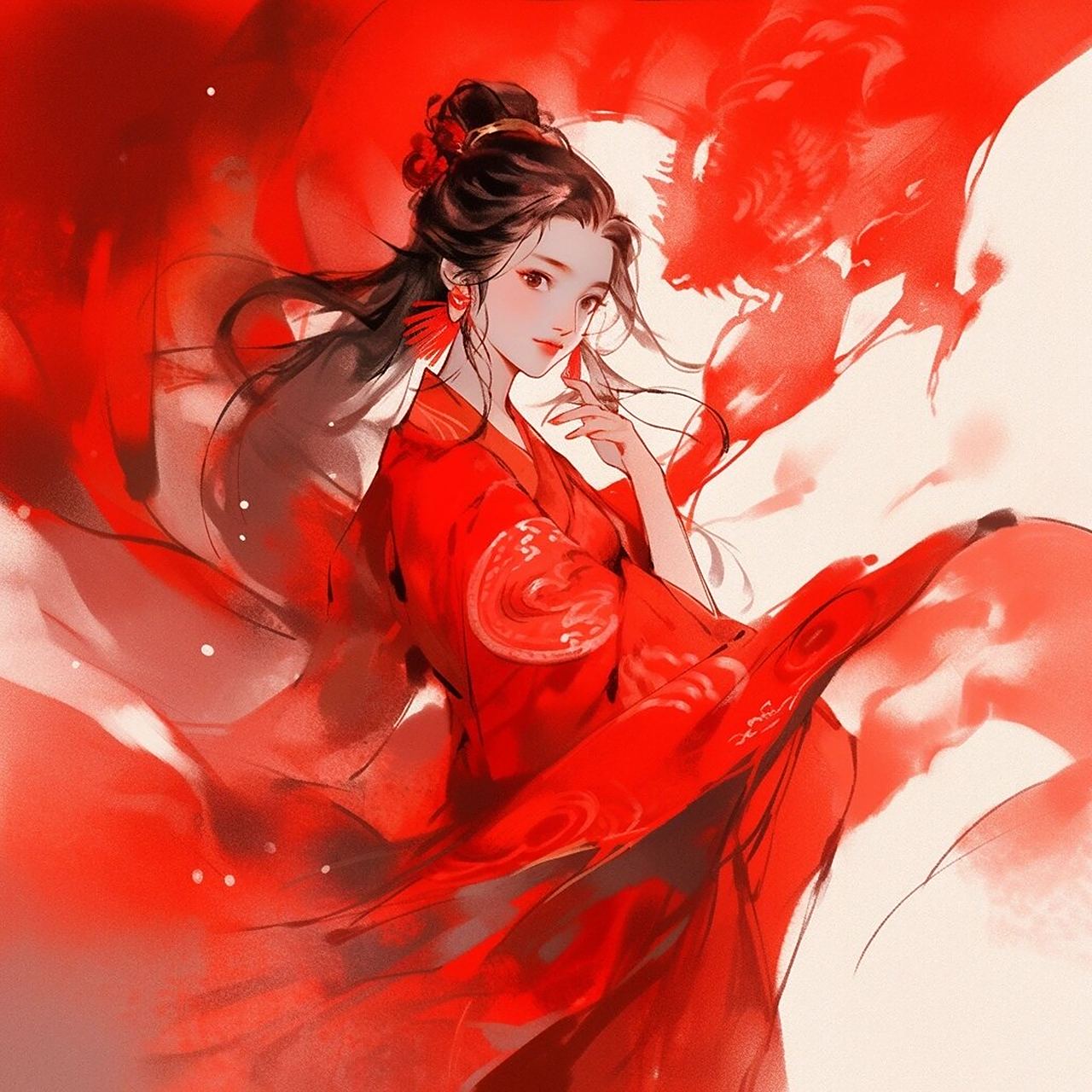 古风红衣少女头像 9597 古风红衣少女,倾城一笑 9478 她如