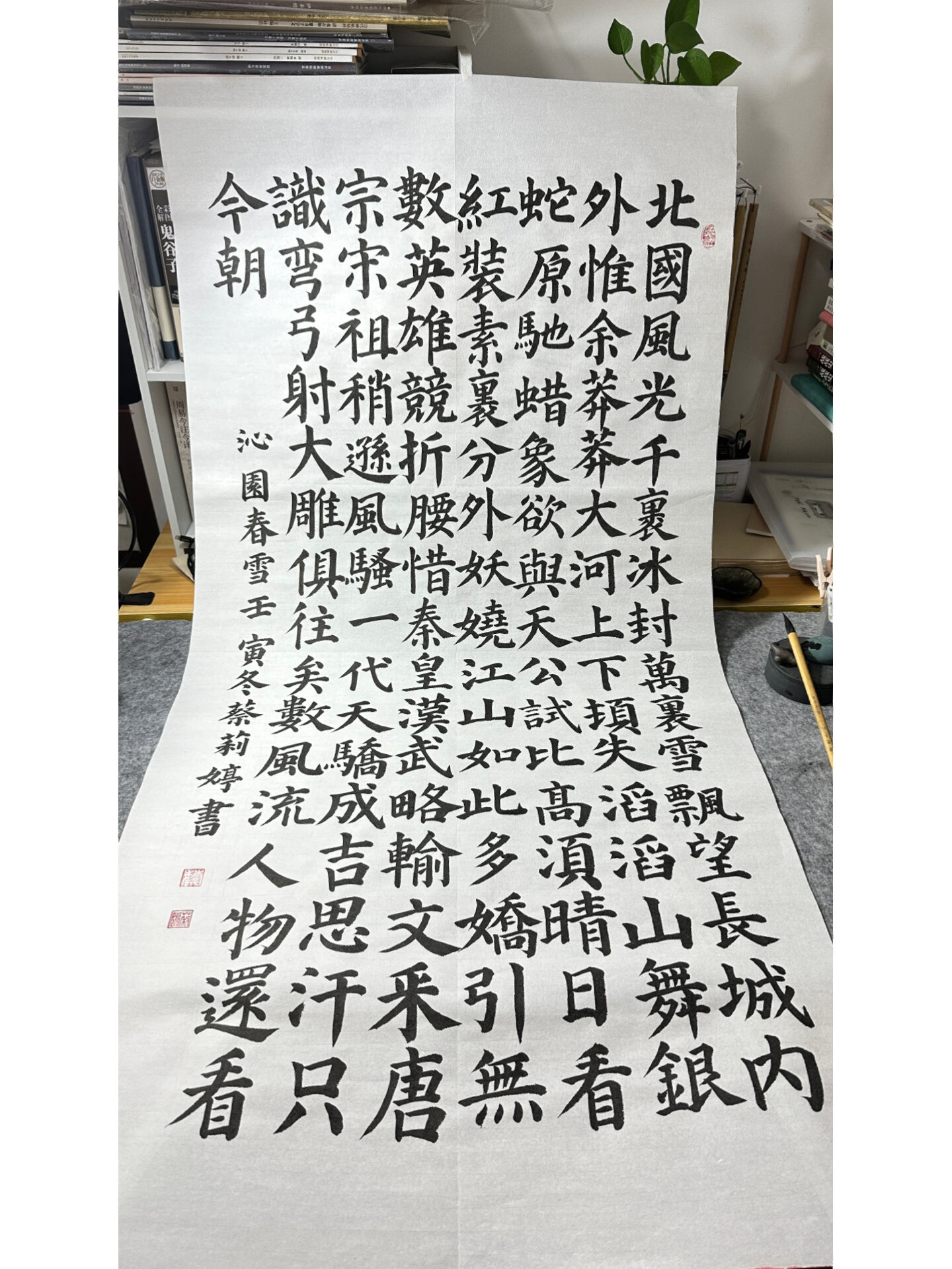颜体集字《沁园春·雪》