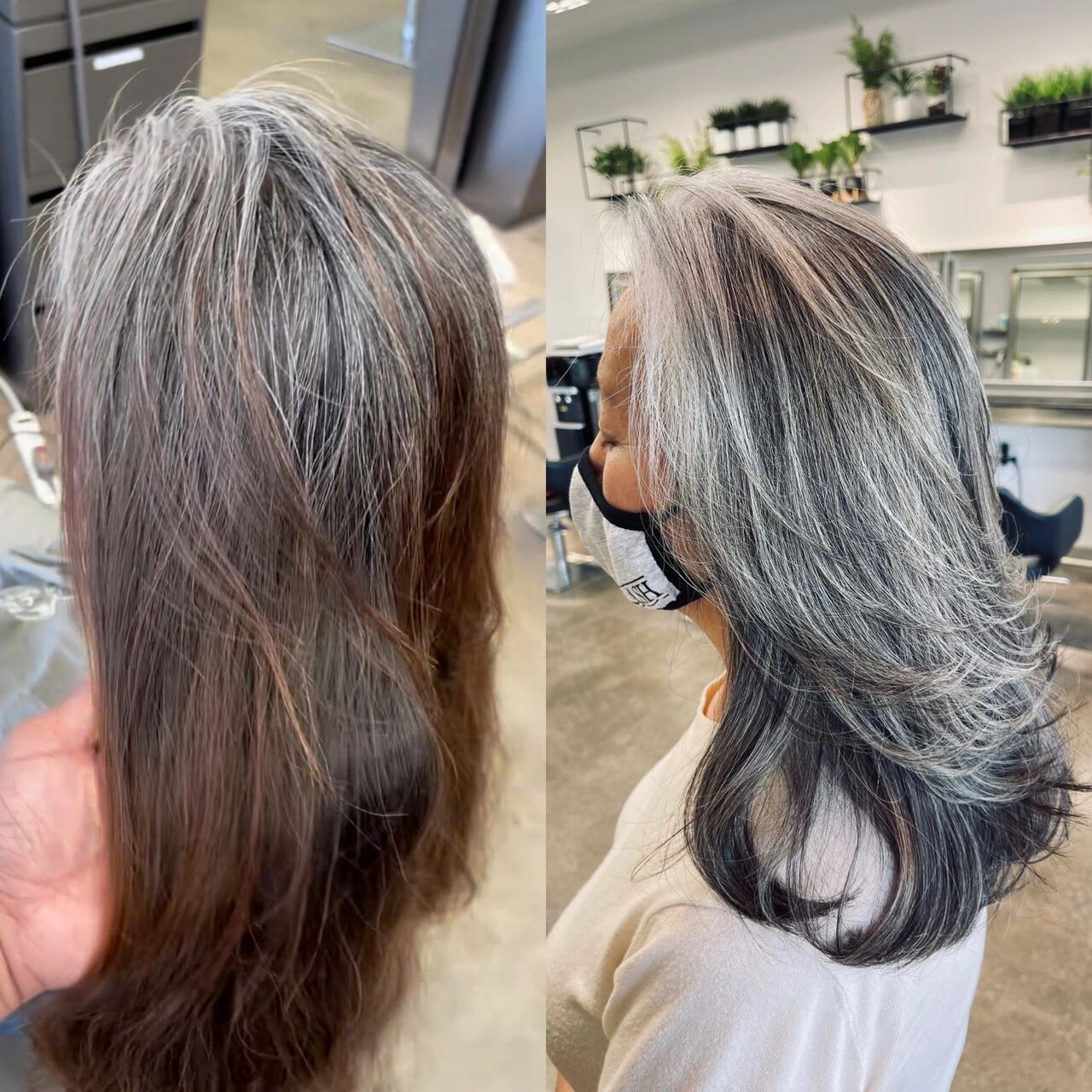 满头白发,不想再染发,可以这样染.