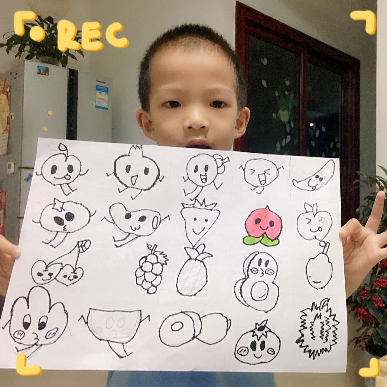 画画打卡|水果简笔画上色    可可爱爱的水果简笔画集合 苹果香梨葡萄