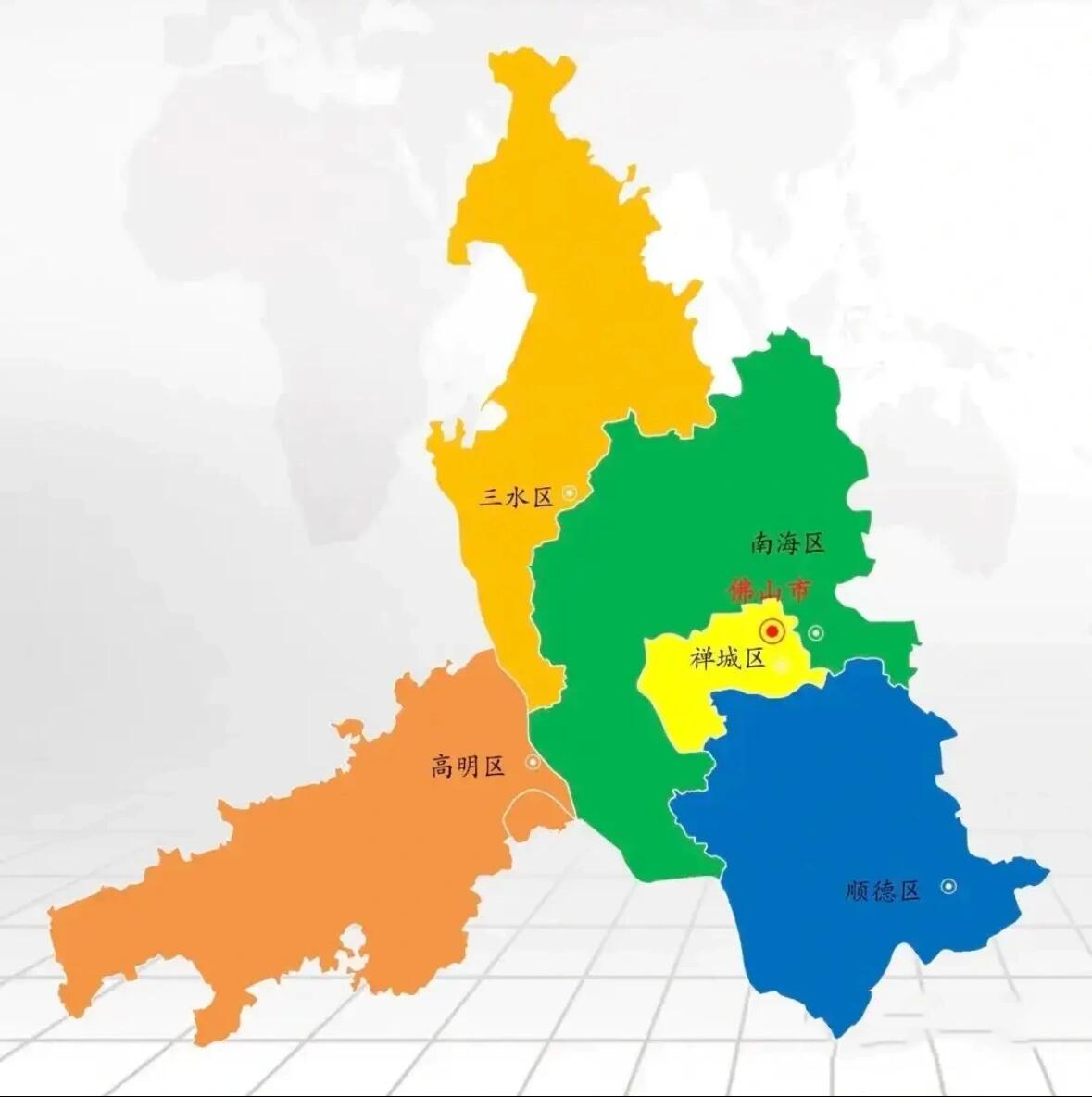广东省各市政区图