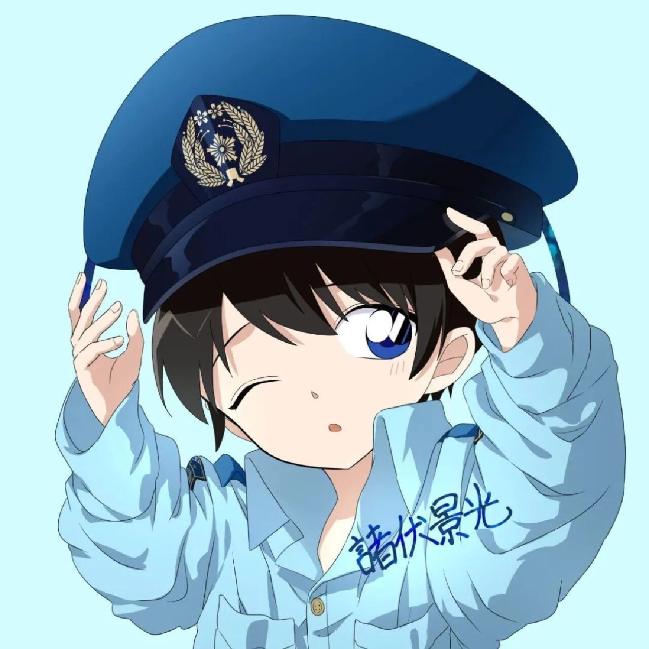 名柯头像|奶萌奶萌的警校四人 转自微博多名作者,侵删