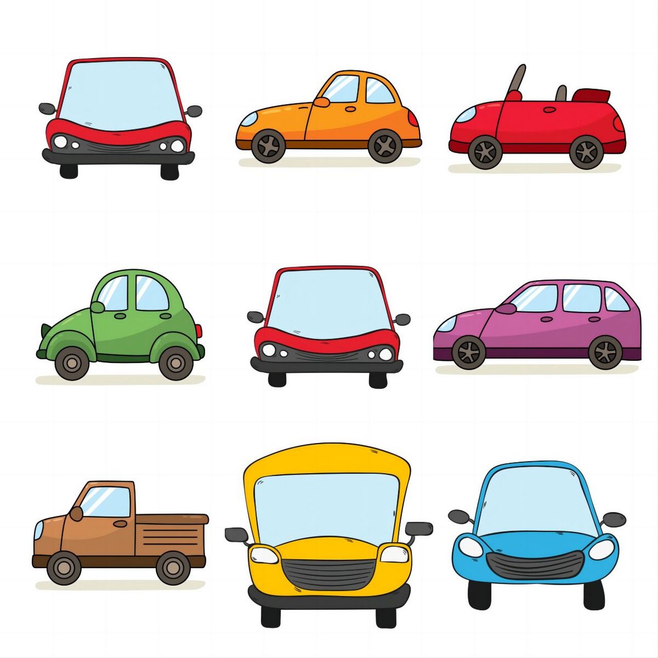 卡通小汽车素材分享 卡通小汽车素材 幼儿园0202卡通汽车0202