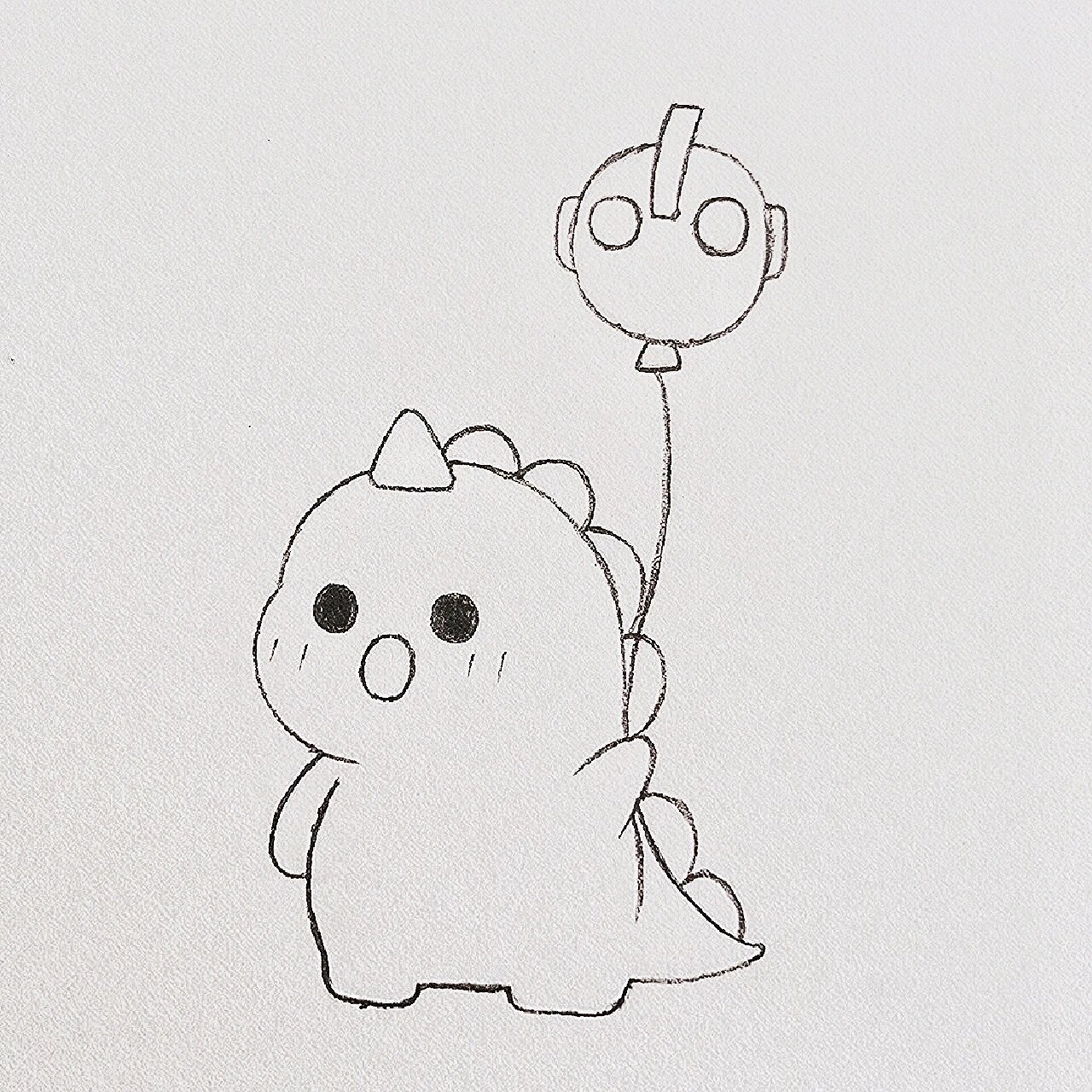 零基础简笔画教程|恐龙气球 今年冬天冷了许多,我裹了裹去年的旧外套