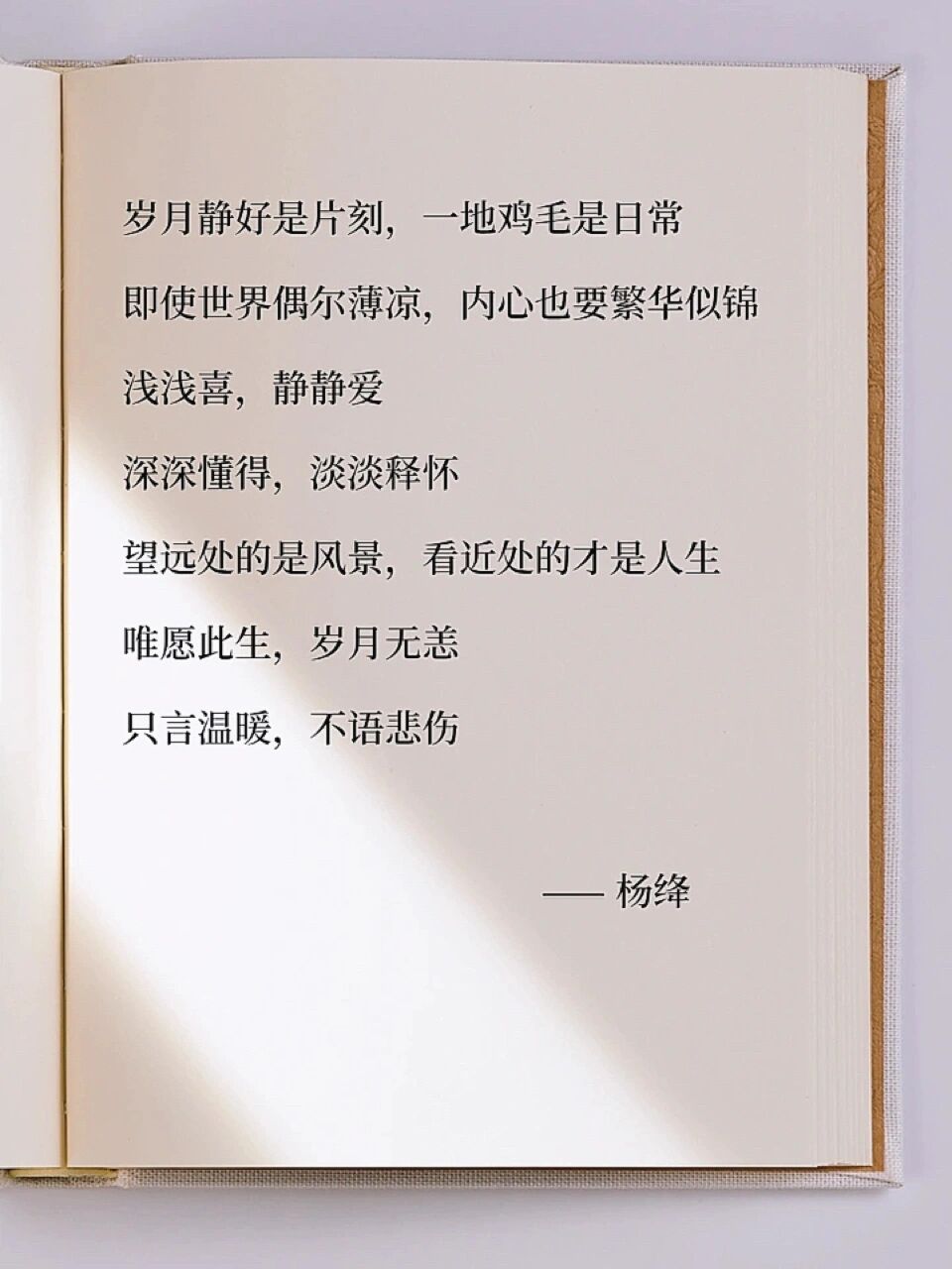 超爱的杨绛先生经典语录(续)  岁月静好是片刻,一地鸡毛是日常 即使