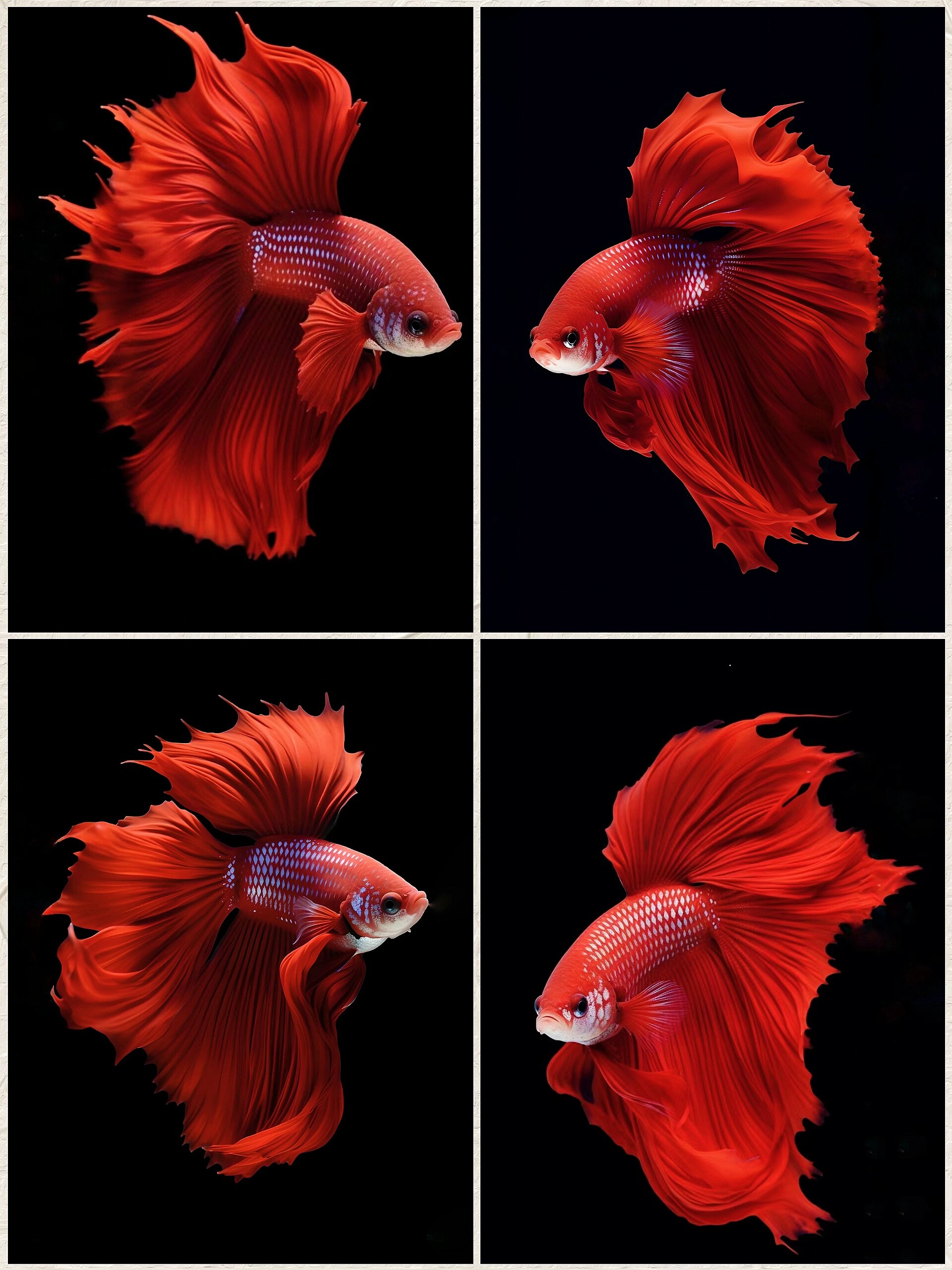 绘画素材:红色斗鱼