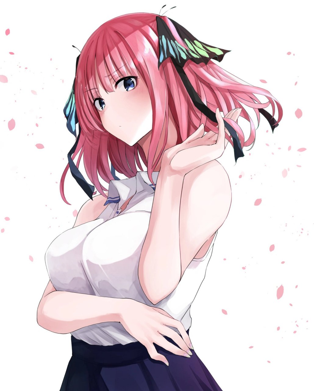 「中野二乃」壁纸 番名:五等分的花嫁 	 和你度过的一年,我觉得也不是