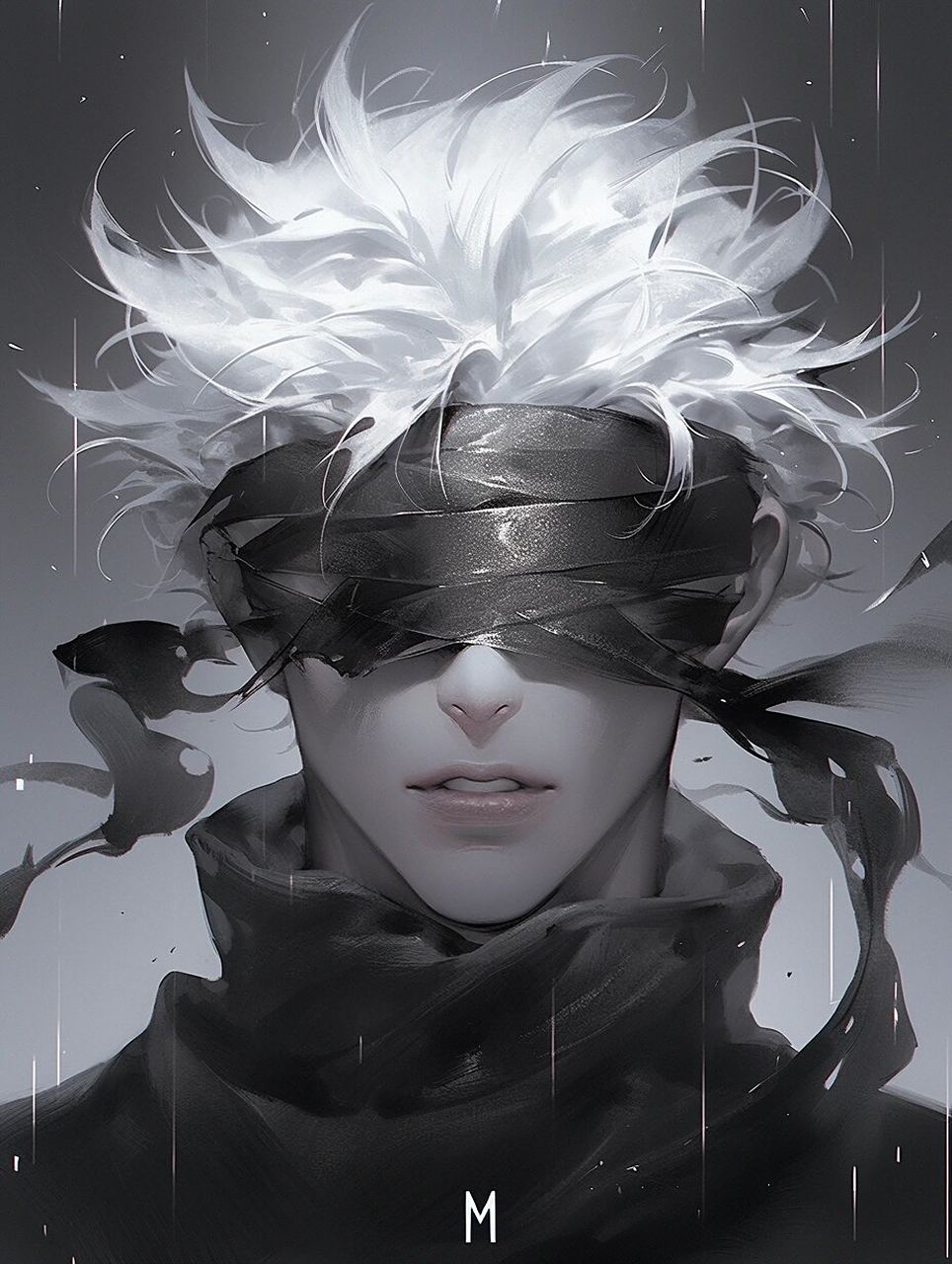 白发蒙眼刺客 禁欲系 男生头像 冷酷无情:需要具备冷静,无情的性格