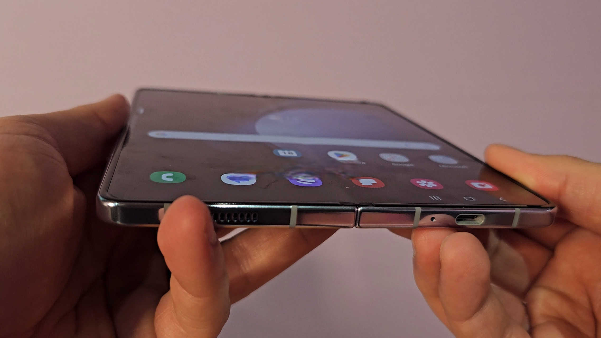 galaxy z fold5 这个折痕太感人了 #三星第五代折叠屏##三星发布会