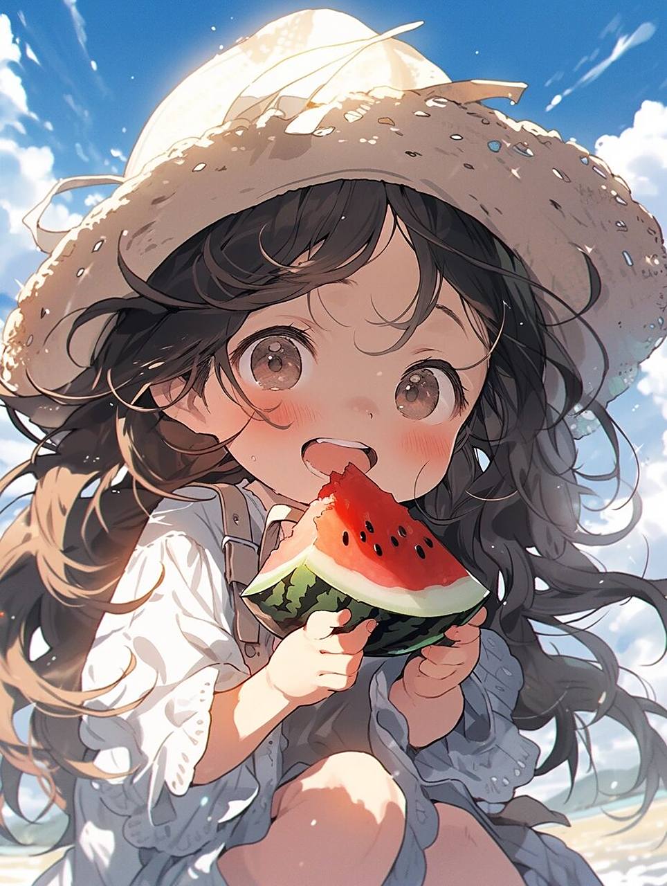 卡通人物吃西瓜/情头