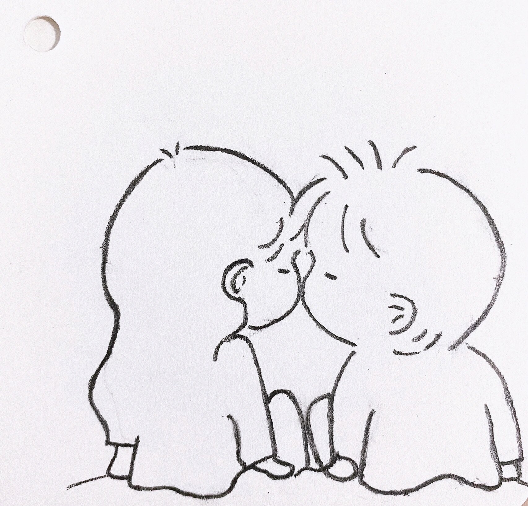 情侣小人👩🏻‍❤️‍👨🏻  简笔教程💯 两情相悦