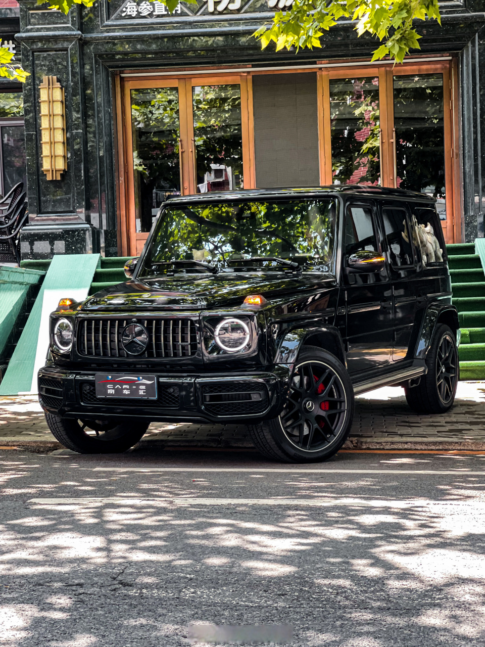 大连中规奔驰g63全车黑武士搞定 全车暗夜灯光包,暗夜小包围,暗夜全
