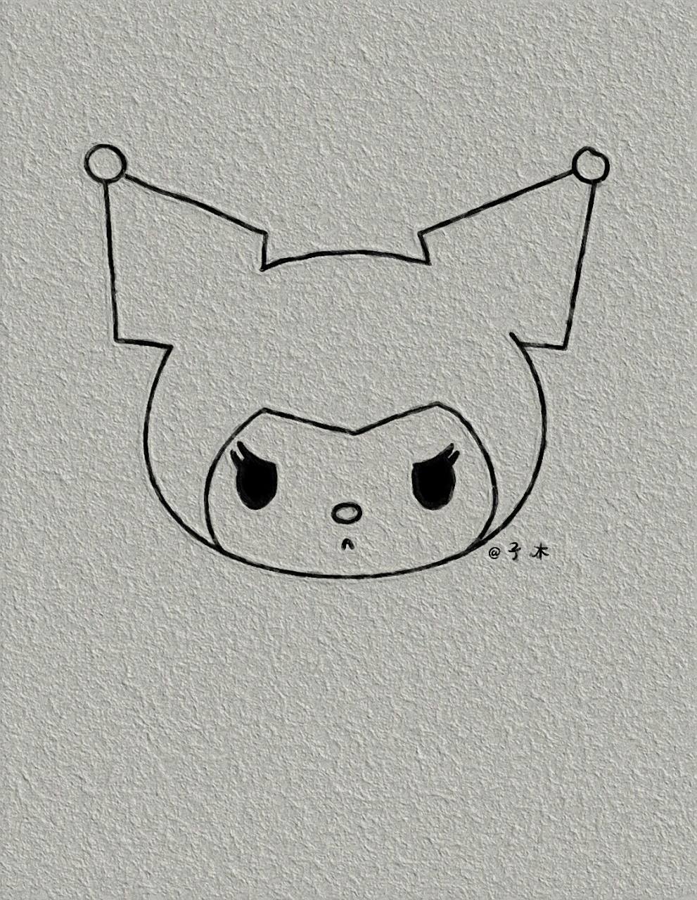 库洛米简笔画教程 临摹