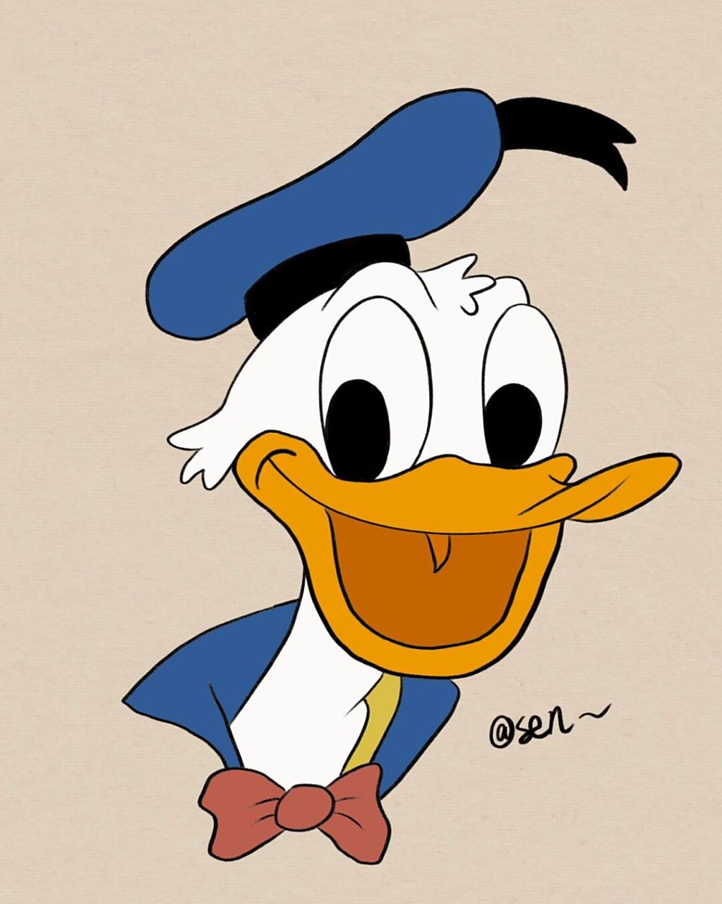 简单好上手的唐老鸭简笔画|附过程 好可爱的唐老鸭!宝宝们画起来!