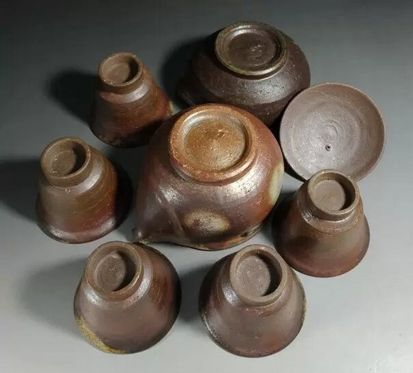 【日本备前烧 柴烧茶器组】名家 奥本健一 【日本备前烧 柴烧茶器组】