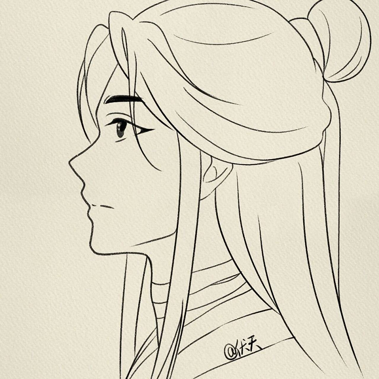 谢怜简笔画‖(64) #画画的日常# #简笔画教程#  #可爱简笔画# #简笔画