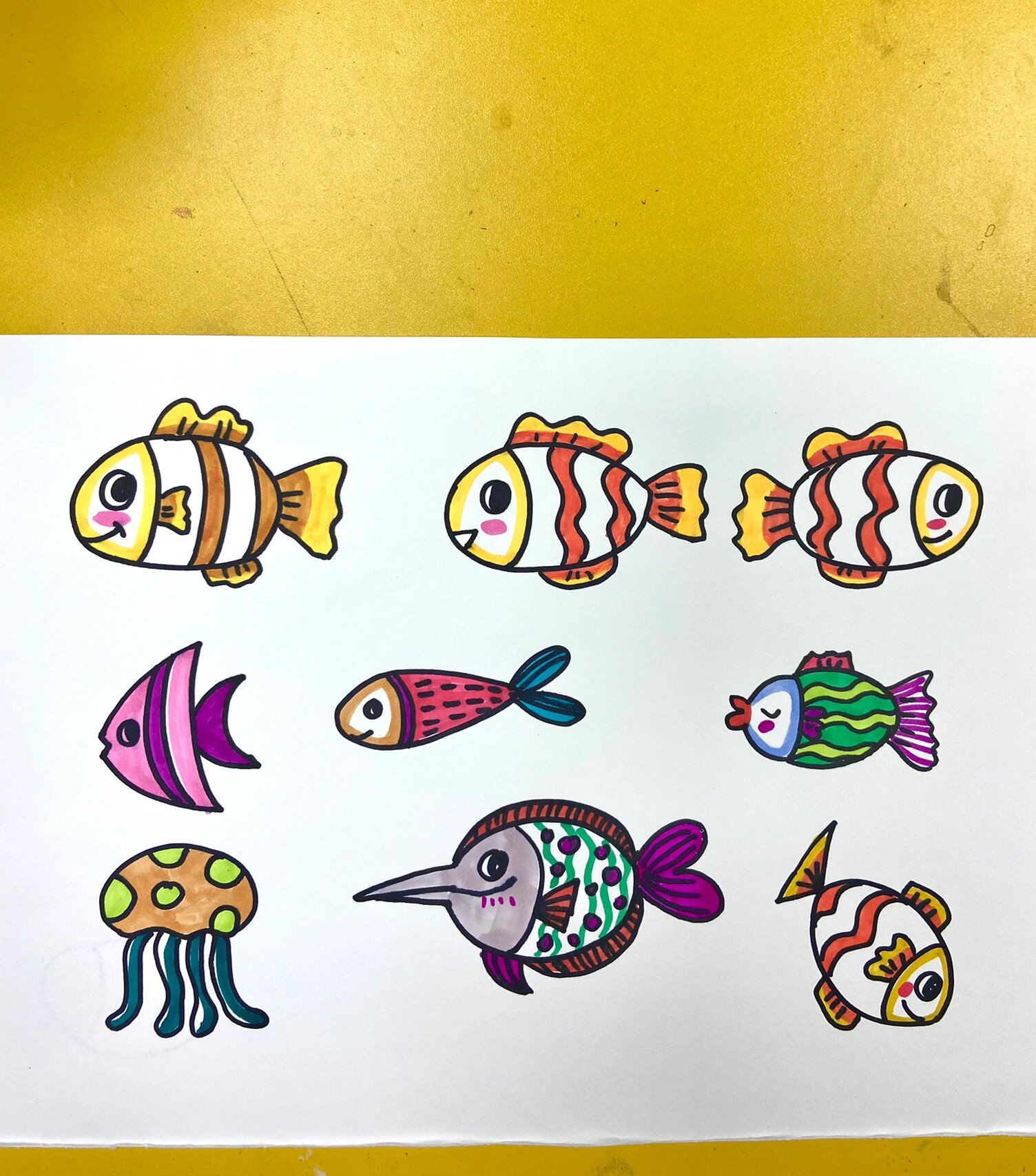 2⃣️9⃣️儿童创意画《海底小丑鱼》4–6岁
