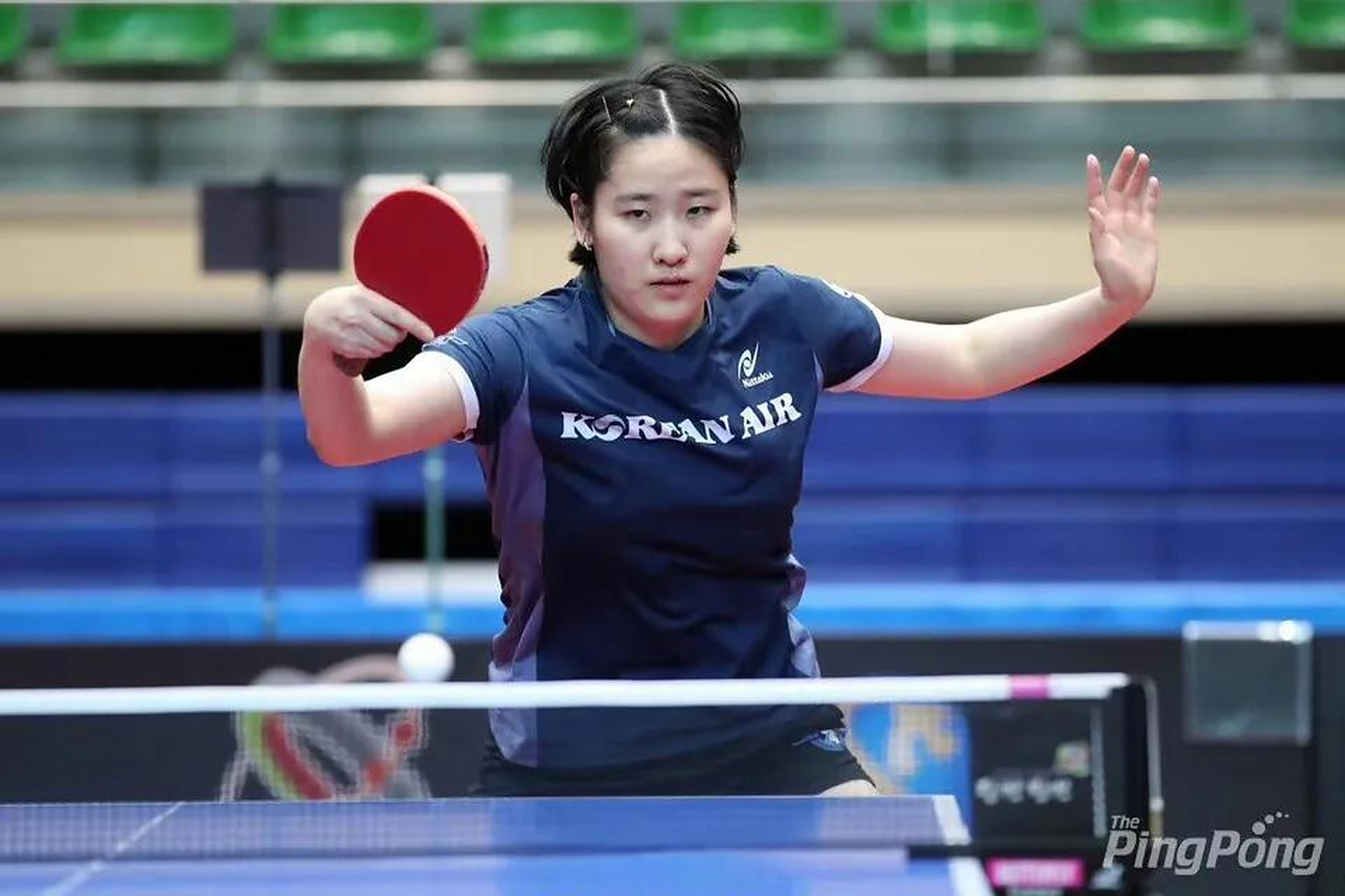 李恩慧,她不仅是韩国乒协第二场亚锦赛暨亚运会选拔赛的女子组状元