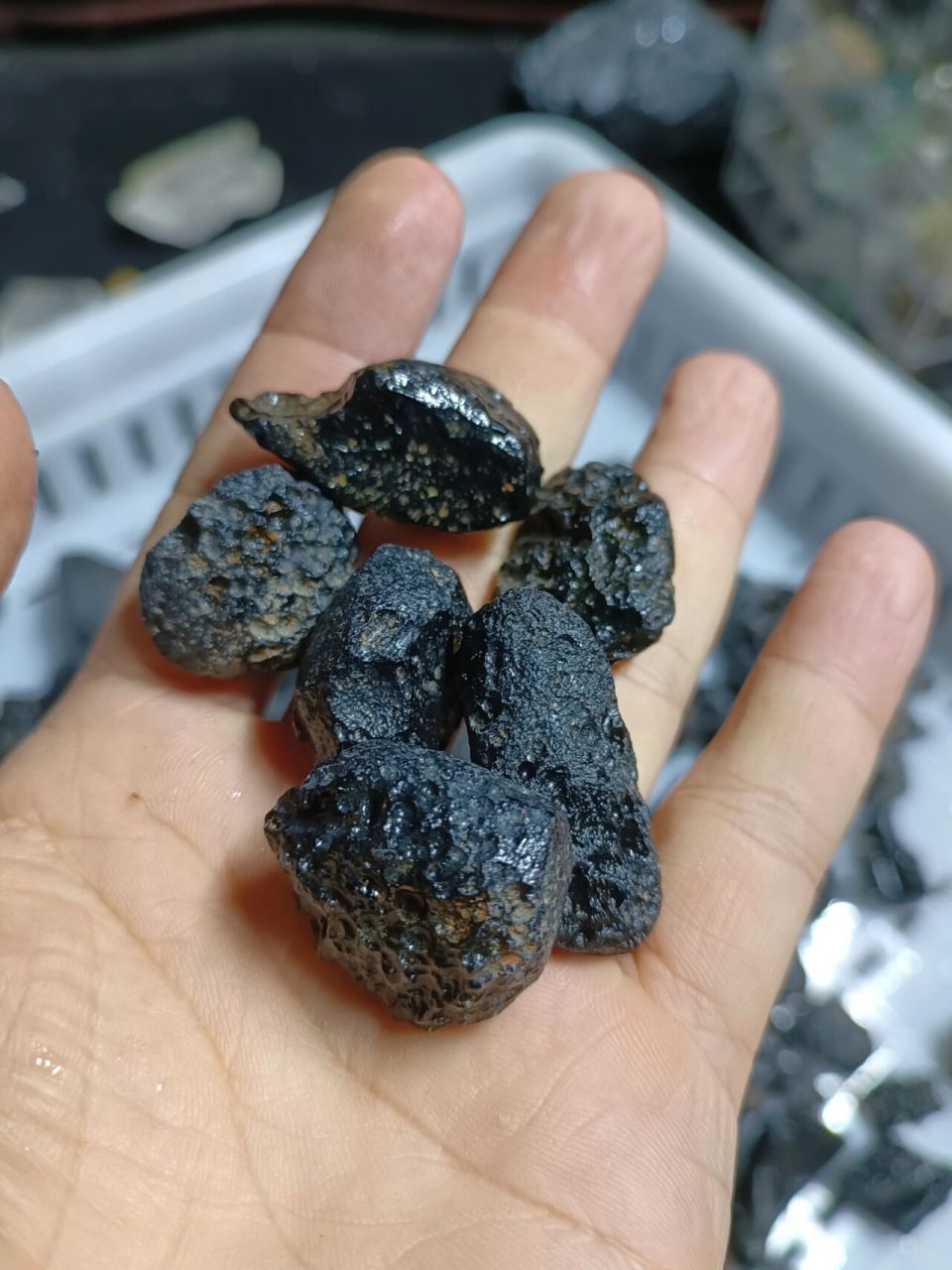 科普标本一个9.9元起      玻璃陨石!产地广西德保!