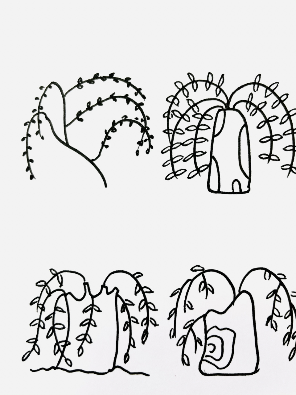 【简笔画】柳树98 分享一组植物类简笔画—98 还喜欢什么,大家