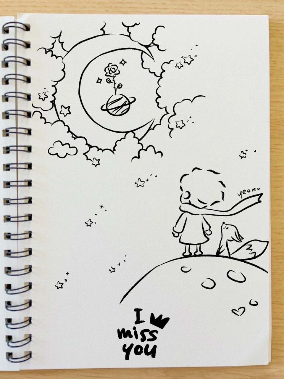 小王子与玫瑰花 仰望星空繁星便是盛开花朵 如果你爱上了某个星球的