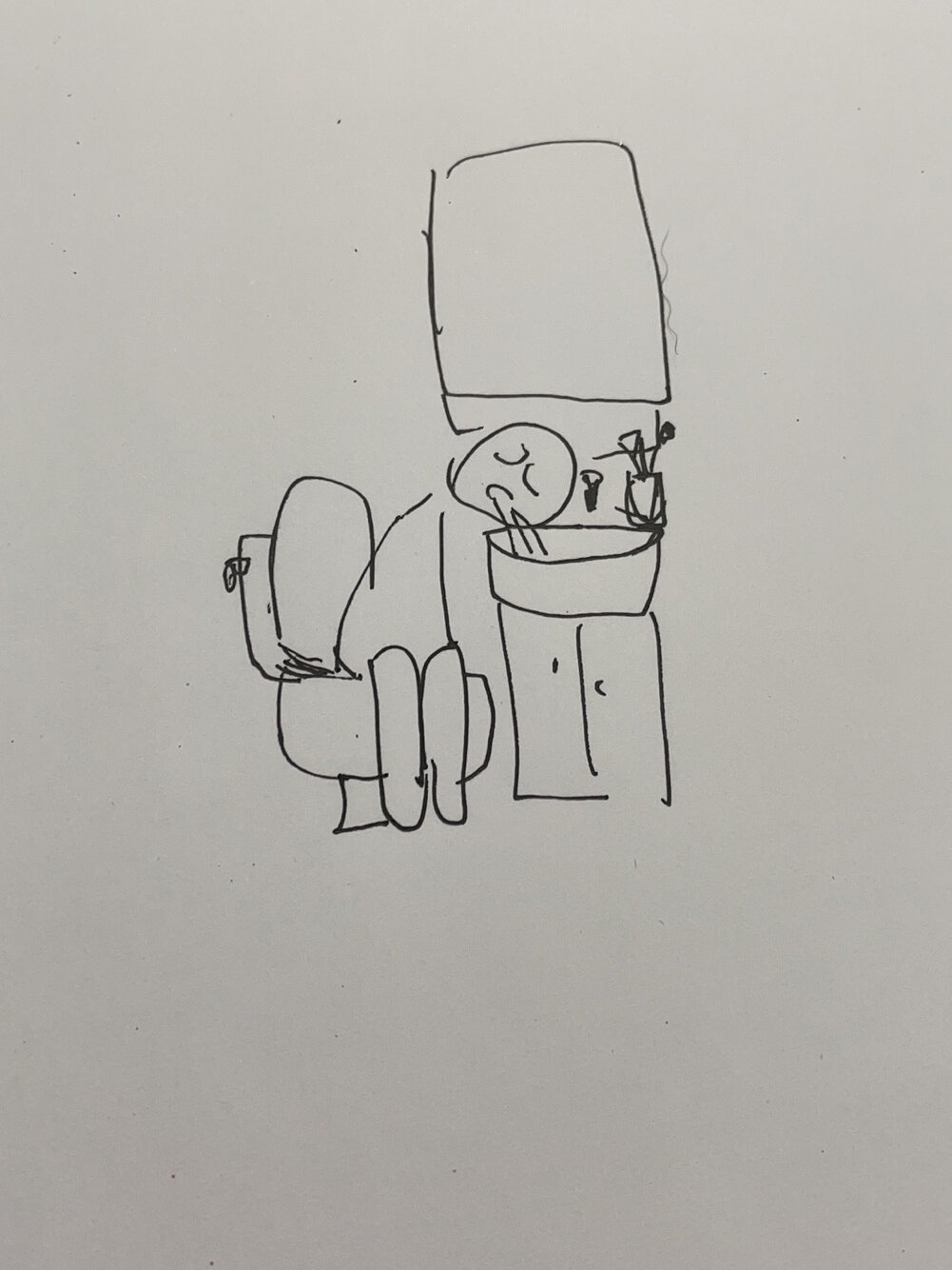 马桶是我的好朋友 抱着马桶吐 吐完回床上.