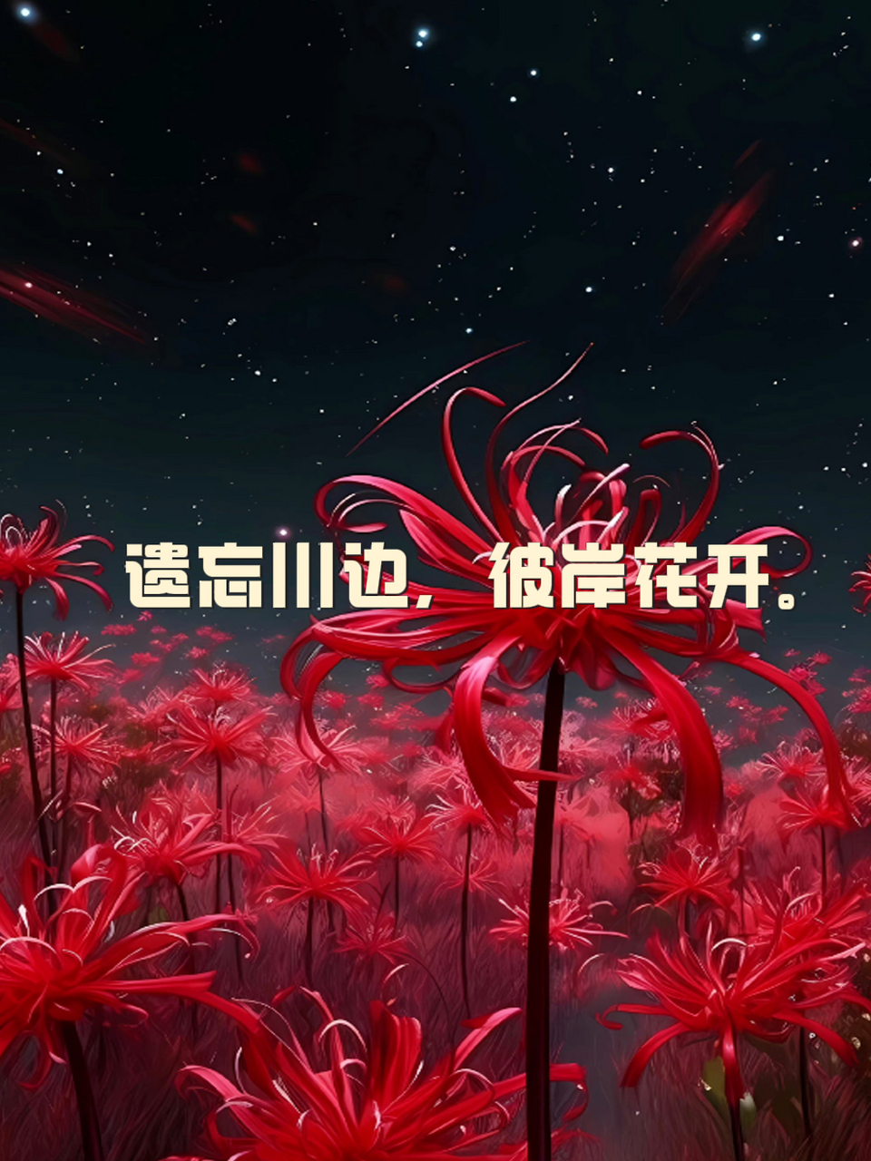 95遗忘川边,彼岸花开. 95轮回中,为你绽放.