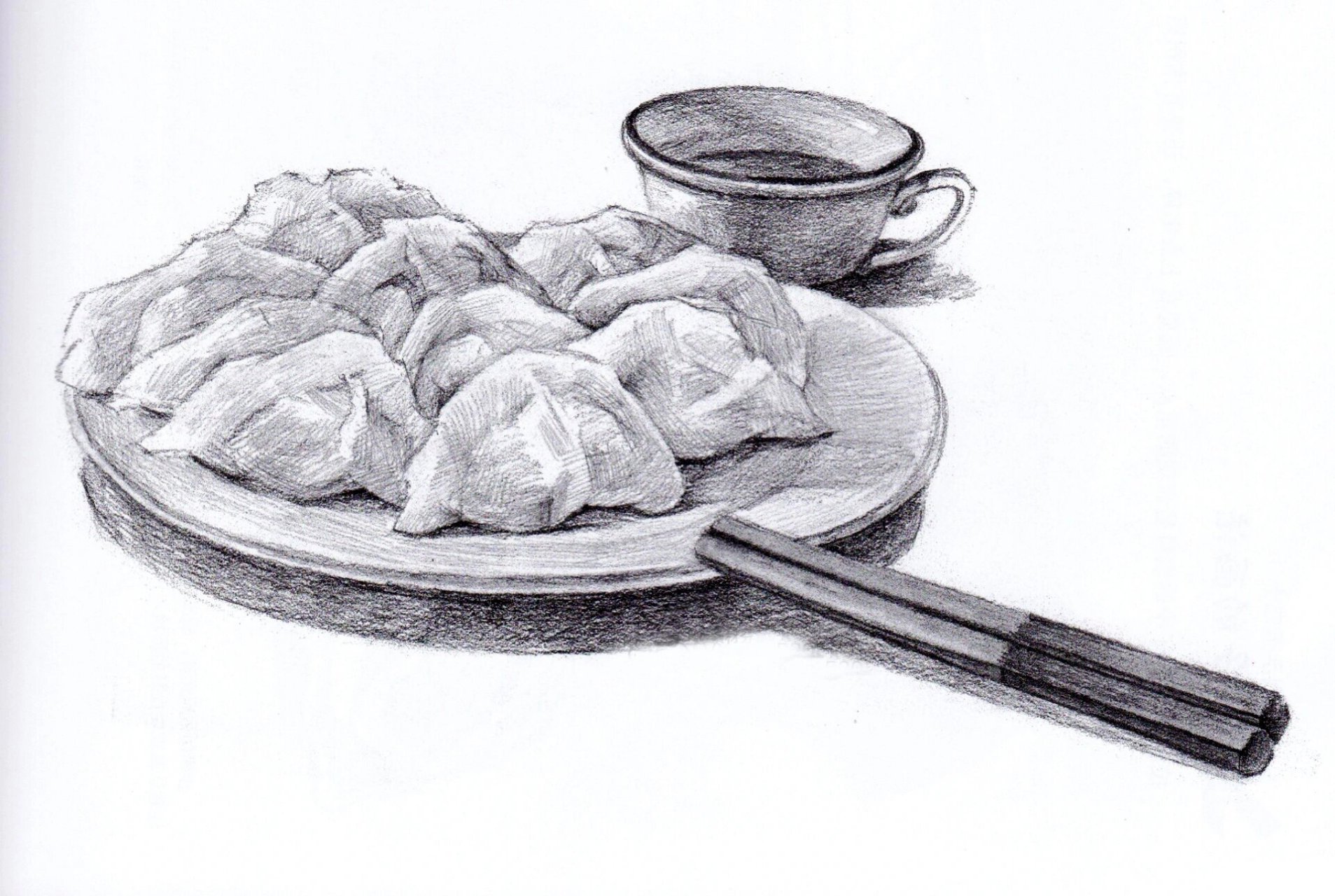 简单的食物临摹素材(3) #绘画# #素描# #素描教程# #临摹# #创意素描