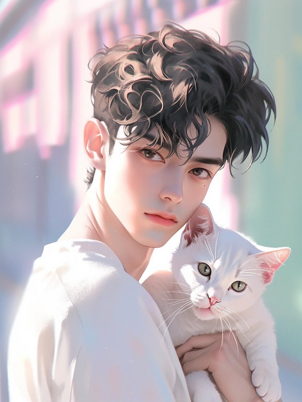 【男生头像】抱猫猫的可爱男神 养猫的男孩子,最可爱