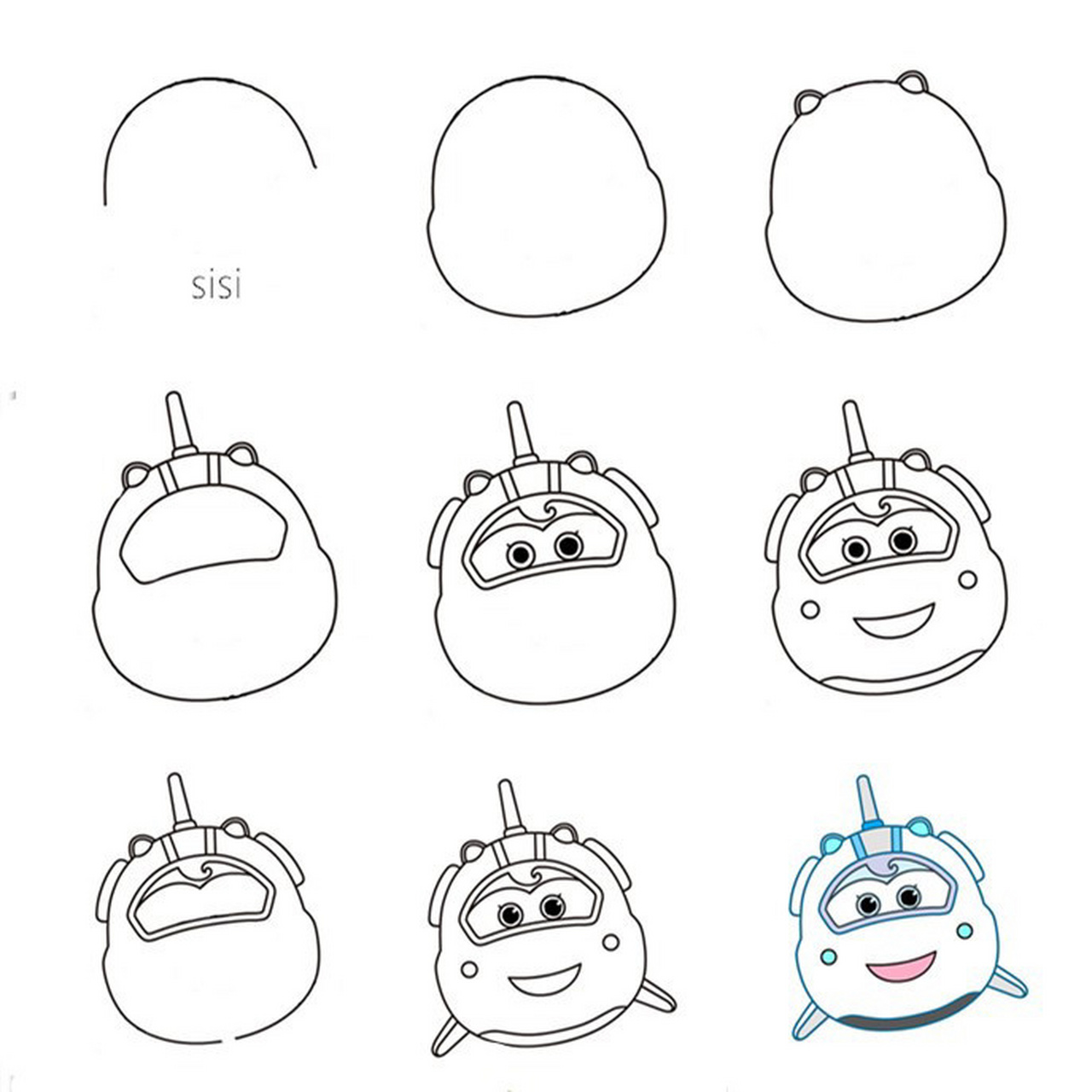 超级飞侠米莉简笔画05 我的叮当从小就是超级飞侠的小粉丝 自从学了