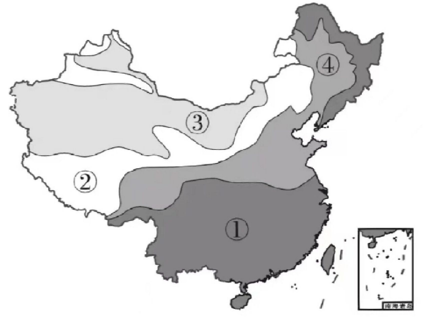 中国的温度带①_______带②_______带③_______带④_______带⑤