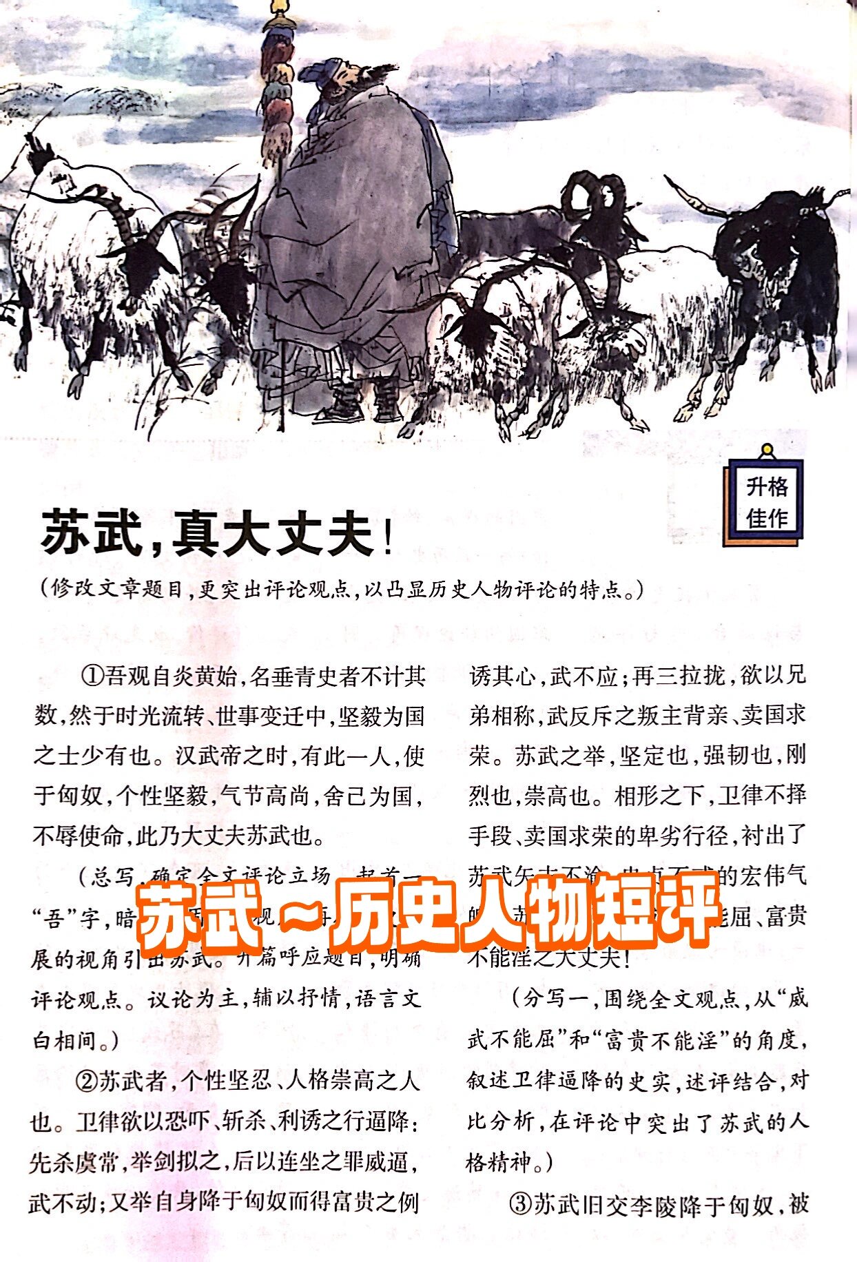 苏武～历史人物短评